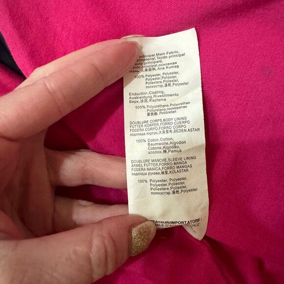 Catimini Girl's Blue Floral Print Rain Zip Up Hooded Jacket Coat 18M - Picture 10 of 10